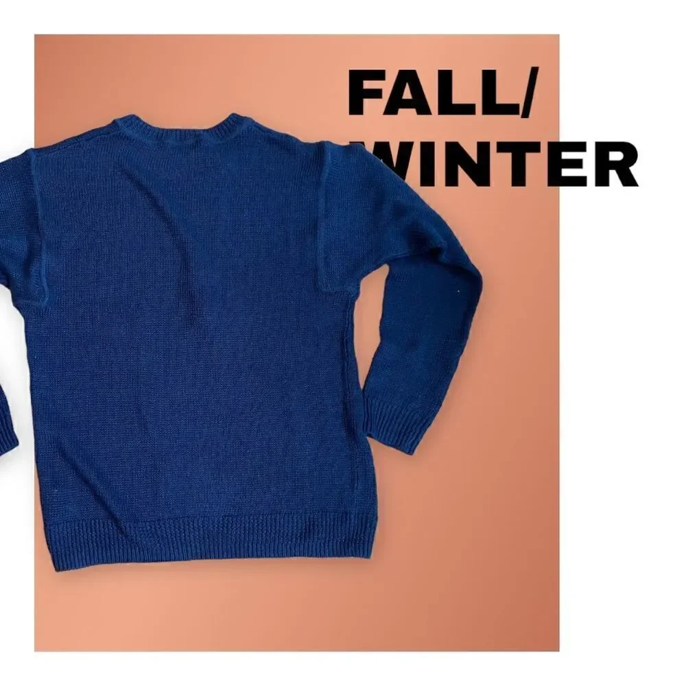 J. Crew XXS Linen Knit Sweater Navy Blue